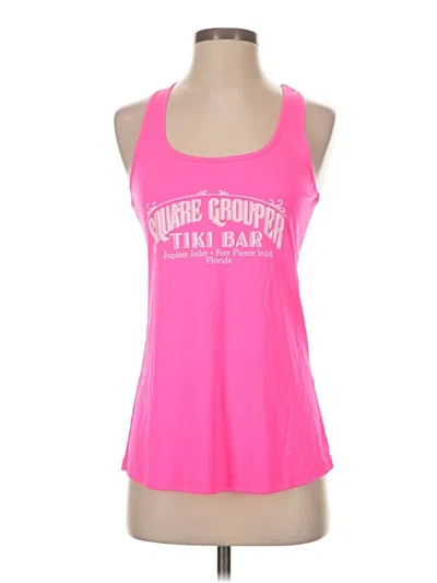 Pre-owned Sport-tek Tank Top Pink Halter Neckline Tops