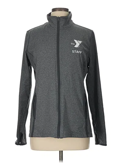 Pre-owned Sport-tek Track Jacket In Gray