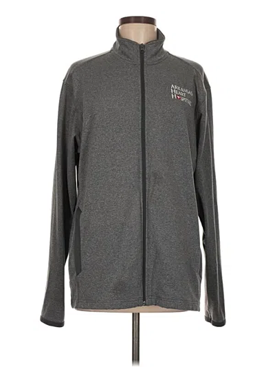 Pre-owned Sport-tek Zip Up Hoodie In Gray