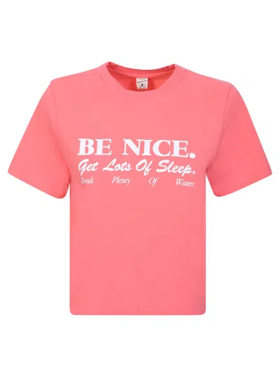 Sporty &amp; Rich Be Nice Pink Crop T-shirt