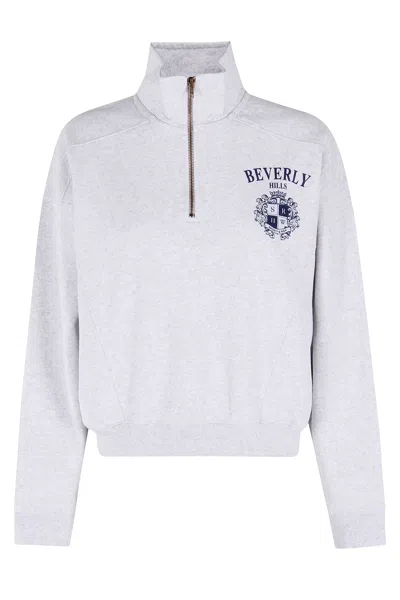 Sporty &amp; Rich Bh Crest Quarter Zip In White