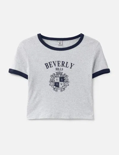 Sporty &amp; Rich Bh Crest Soft Ringer Tee In Multi
