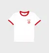 Sporty &amp; Rich Bh Crest Soft Ringer Tee In White