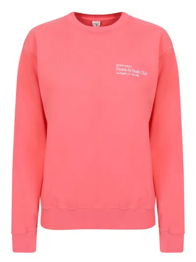 Sporty &amp; Rich Fitness & Health Club Roundneck Pink Sweatshirt