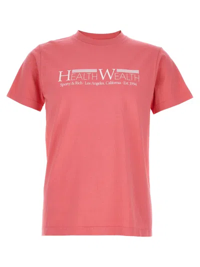Sporty &amp; Rich Health Wealth 94 T-shirt In Pink