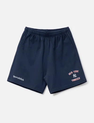 Sporty &amp; Rich Home Run Gym Short In Blue