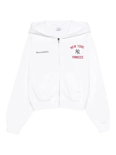 SPORTY &AMP; RICH HOMERUN CROPPED ZIP HOODIE