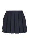 Sporty &amp; Rich Lacoste X Sporty & Rich - Pleated Mini Skirt In Blue