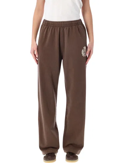 Sporty &amp; Rich New York Crest Jogging In Brown