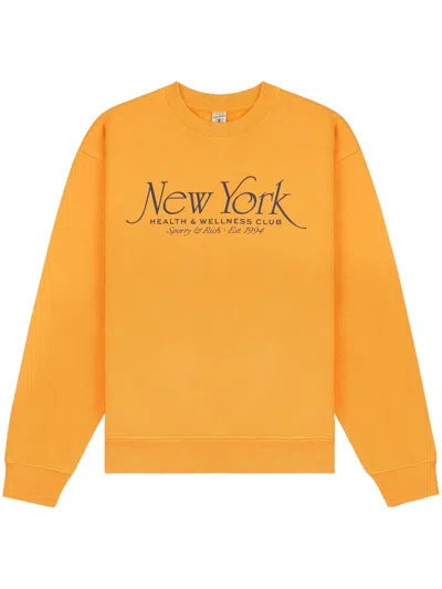 Sporty &amp; Rich Ny 94 Crewneck Faded Gold Navy
