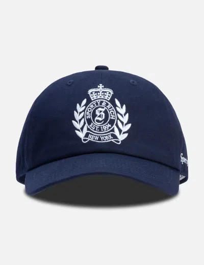 Sporty &amp; Rich Ny Crest Hat In Blue