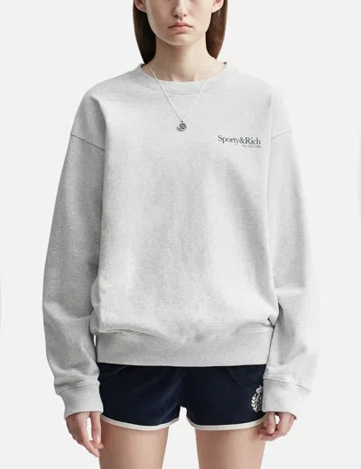 Sporty &amp; Rich Run Club Crewneck In Gray