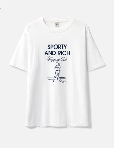 Sporty &amp; Rich Running Man T-shirt In White