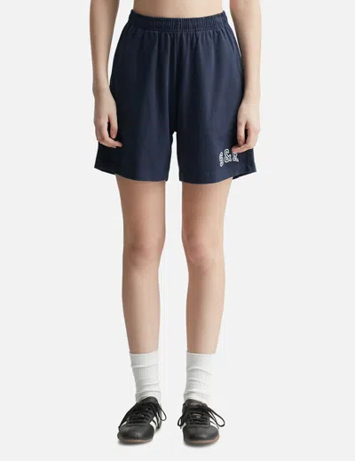 Sporty &amp; Rich S&amp;r Ivy Gym Short In Blue