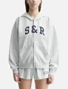 Sporty &amp; Rich S&amp;r Ivy Zip Hoodie In Gray