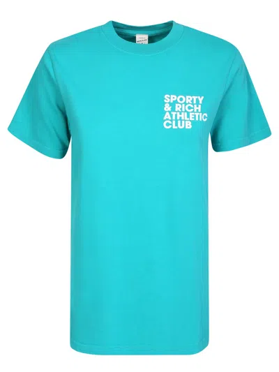 Sporty &amp; Rich Slogan Print T-shirt In Blue