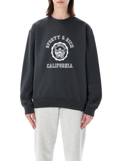 Sporty &amp; Rich Sporty & Rich California Emblem Crewneck In Black