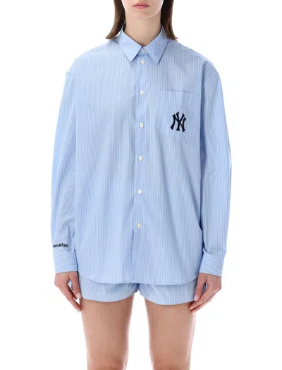 Sporty &amp; Rich Sporty & Rich Heritage Yankees Oversized Shirt In Blue