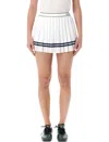 Sporty &amp; Rich Sporty & Rich Src Logo Pleated Mini Skirt In White