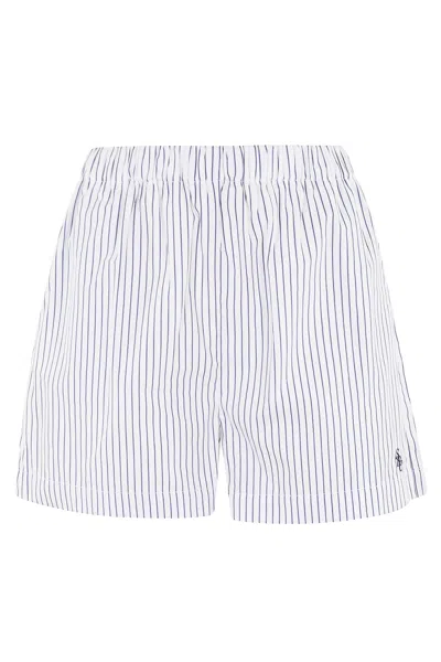 Sporty &amp; Rich Src Poplin Short In Blue Striped