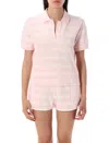 Sporty &amp; Rich Src Terry Polo Shirt In Pink