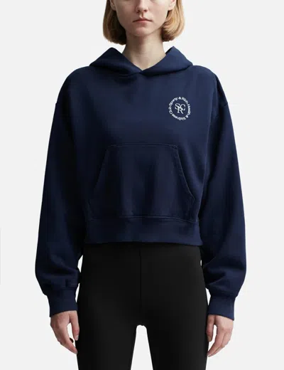 Sporty &amp; Rich Srhwc Cropped Hoodie In Blue