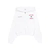 Sporty &amp; Rich Homerun Cropped Zip Hoodie In White