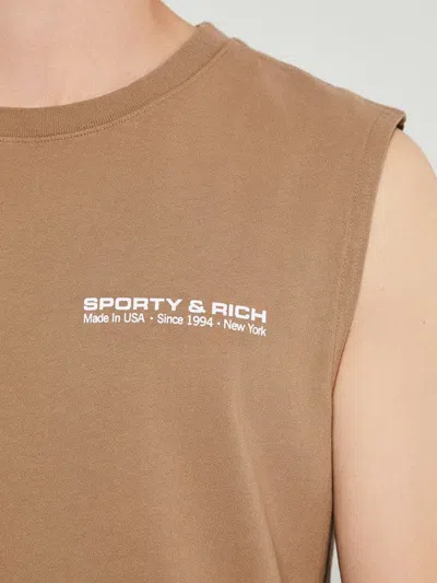 Sporty &amp; Rich T-shirt In Espresso White