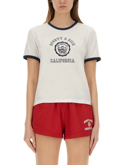 Sporty &amp; Rich T-shirt With Logo In White