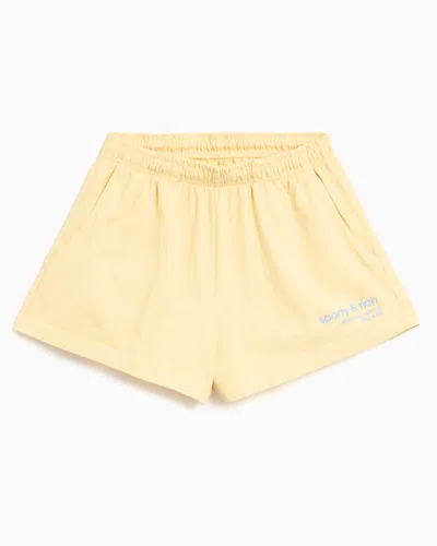 Sporty &amp; Rich Usa Health Club Disco Shorts In Almond
