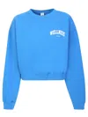 Shop Sporty &amp; Rich Wellness Ivy Blue Crop Sweatshirt In Yellow