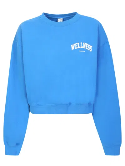 Sporty &amp; Rich Wellness Ivy Blue Crop Sweatshirt