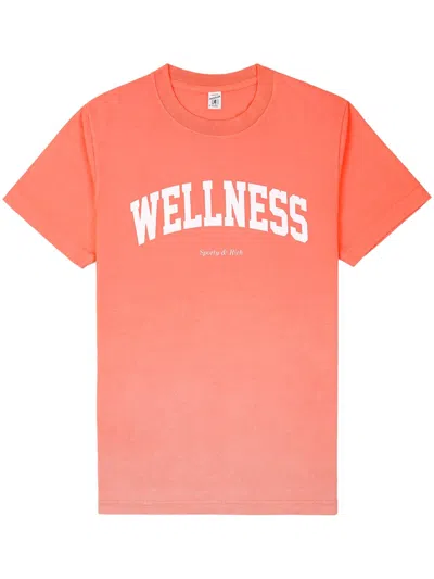 Sporty &amp; Rich Wellness Ivy T-shirt In Dip Dye Pink