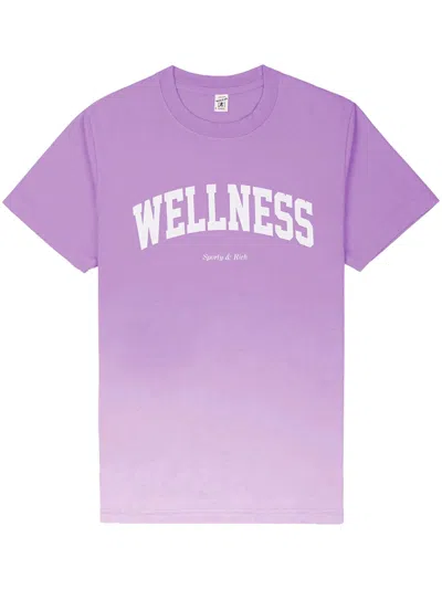 Sporty &amp; Rich Wellness Ivy T-shirt In Dip Dye Purple