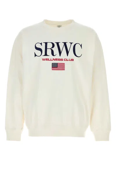 Sporty &amp; Rich White Cotton Sweatshirt In Neutral