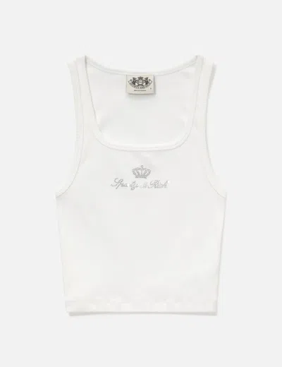 Sporty &amp; Rich X Juicy Couture Crown Ribbed Tank In Multi