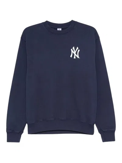 Sporty &amp; Rich Yankees Serif Crewneck In Blue