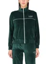 Sporty &amp; Rich Zip Sweatshirt. In Green