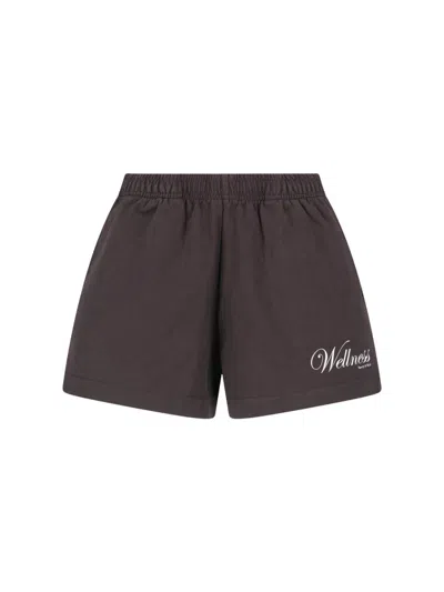 Sporty And Rich Sporty & Rich 100% Cotton Trousers In Brown