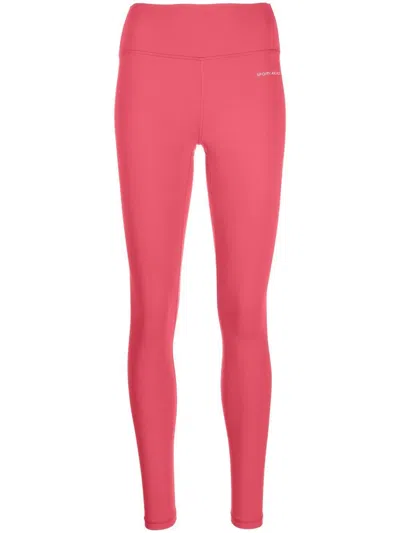 Sporty And Rich Printed Stretch Leggings In Red