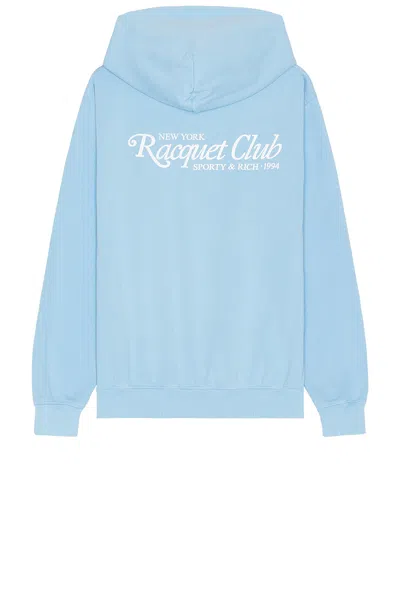Sporty And Rich 94 Racquet Club Hoodie In Sky Blue