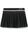 Sporty And Rich Gray Abigail Wool Pleated Miniskirt In Grau