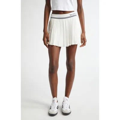 Sporty And Rich Sporty & Rich Abigail Pleated Skirt In Off White