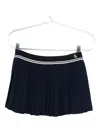 Sporty And Rich Womens Dark Navy Src Logo Abigail Woven Mini Skirt In Blue