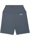 Sporty And Rich Action Logo-print Biker Shorts In Blue