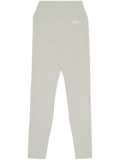 Sporty And Rich Action Logo-print Leggings In Neutrals