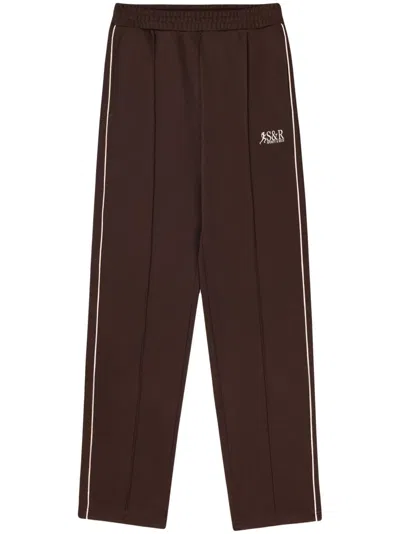 Sporty And Rich Action Side-stripe Track Pants In 褐色