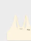 Sporty And Rich Action Logo-print Sports Bra In Neutrals