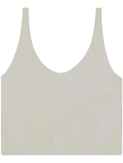 Sporty And Rich Action Sports Cropped Top In Neutrals