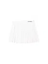 Sporty And Rich Anae Embroidered Pleated Cotton-poplin Mini Skirt In White
